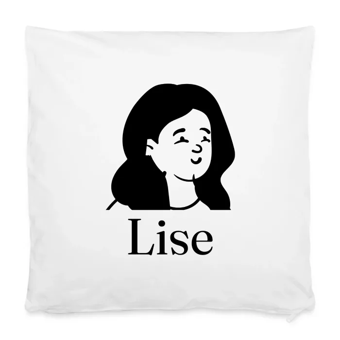Housse de coussin personnalisée au prénom Lise