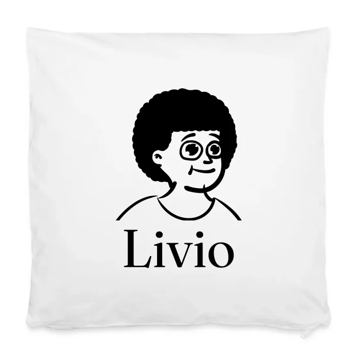 Housse de coussin personnalisée au prénom Livio