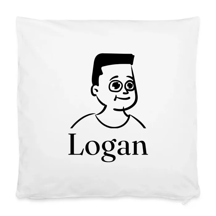 Housse de coussin personnalisée au prénom Logan