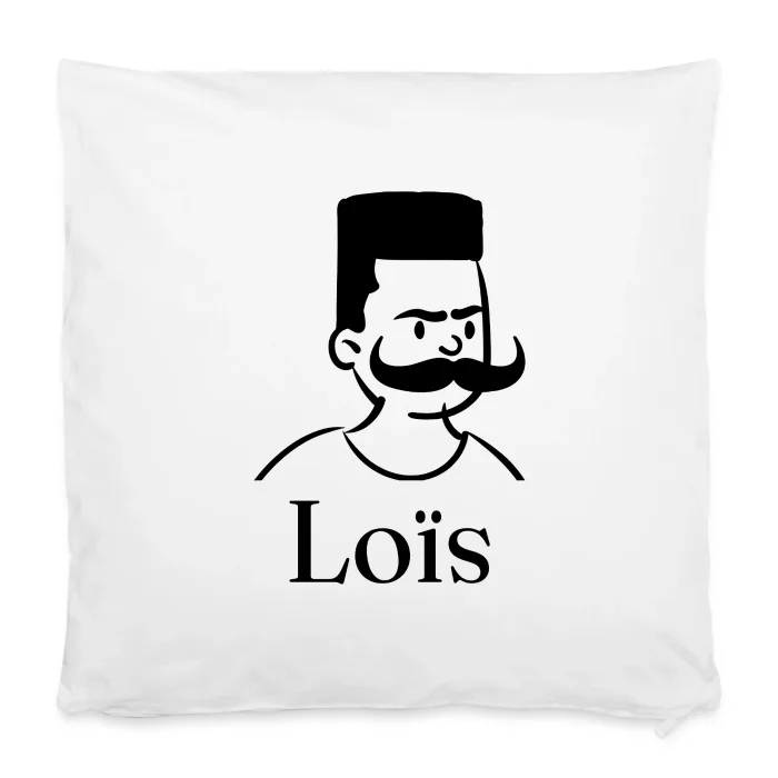 Housse de coussin personnalisée au prénom Loïs