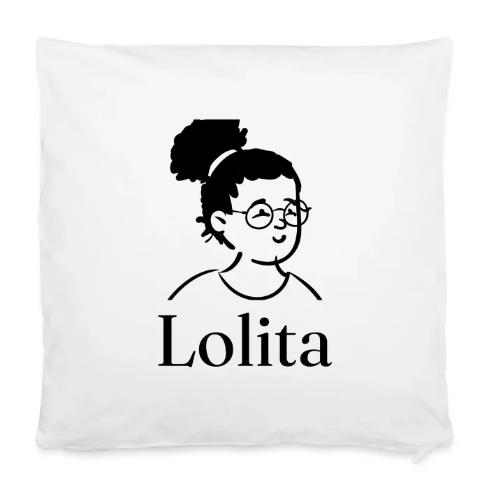 Housse de coussin personnalisée au prénom Lolita