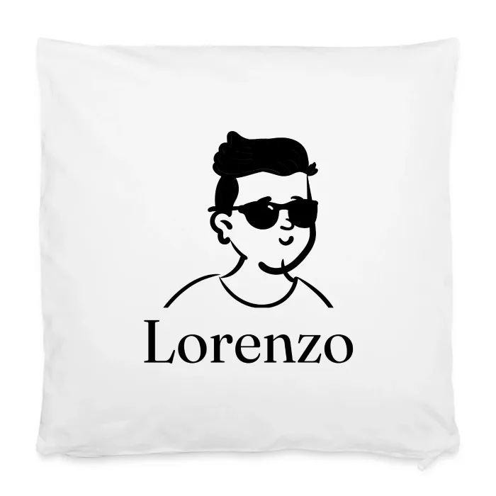 Housse de coussin personnalisée au prénom Lorenzo