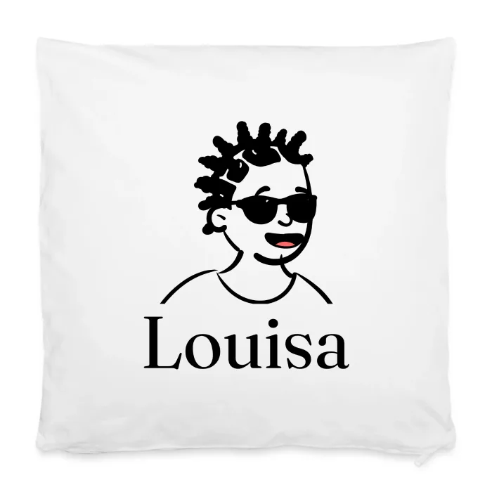 Housse de coussin personnalisée au prénom Louisa