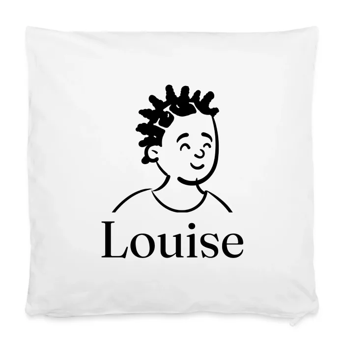 Housse de coussin personnalisée au prénom Louise