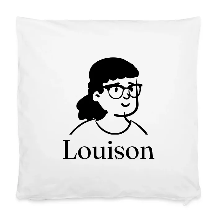 Housse de coussin personnalisée au prénom Louison