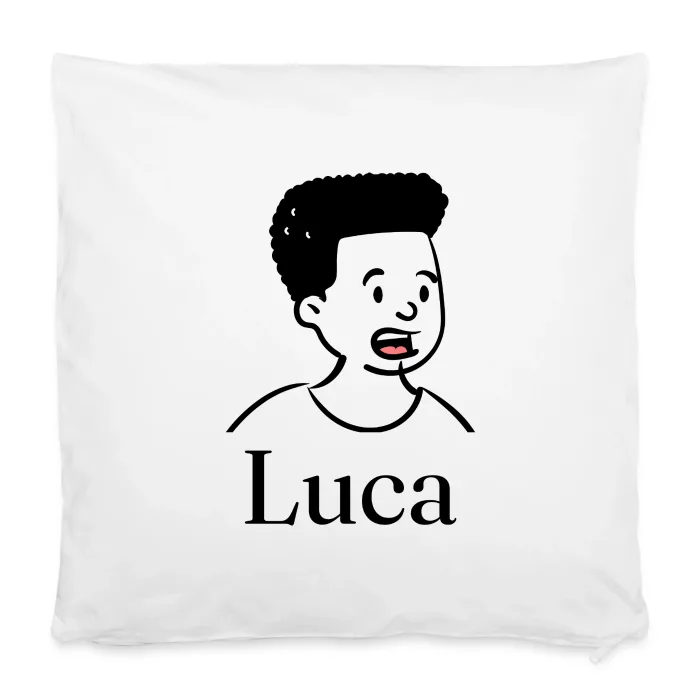 Housse de coussin personnalisée au prénom Luca