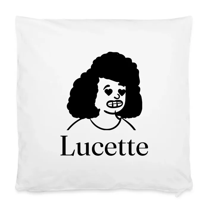 Housse de coussin personnalisée au prénom Lucette