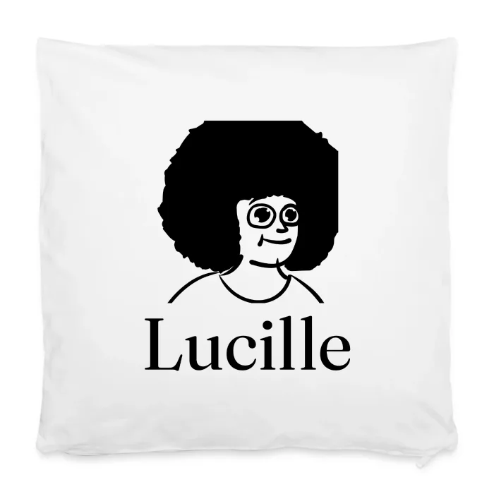 Housse de coussin personnalisée au prénom Lucille