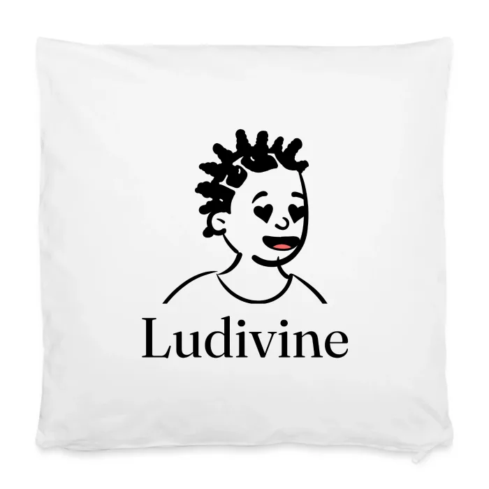 Housse de coussin personnalisée au prénom Ludivine