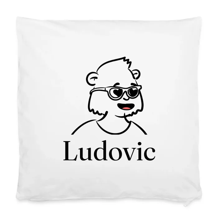 Housse de coussin personnalisée au prénom Ludovic