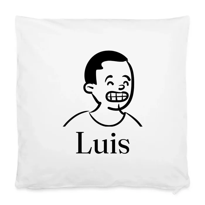 Housse de coussin personnalisée au prénom Luis