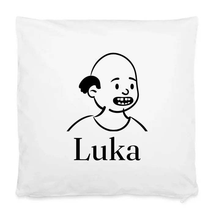 Housse de coussin personnalisée au prénom Luka