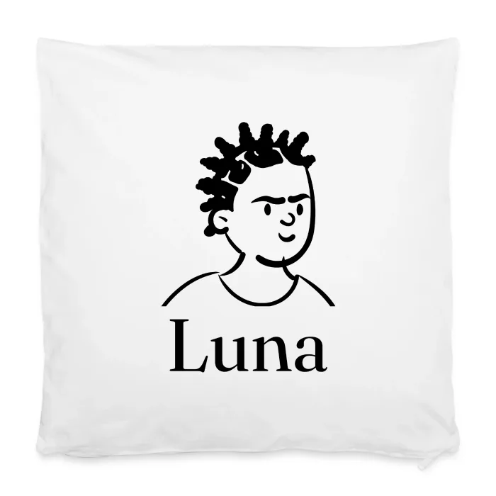Housse de coussin personnalisée au prénom Luna