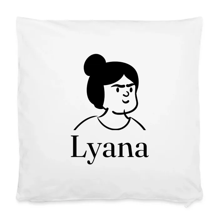 Housse de coussin personnalisée au prénom Lyana
