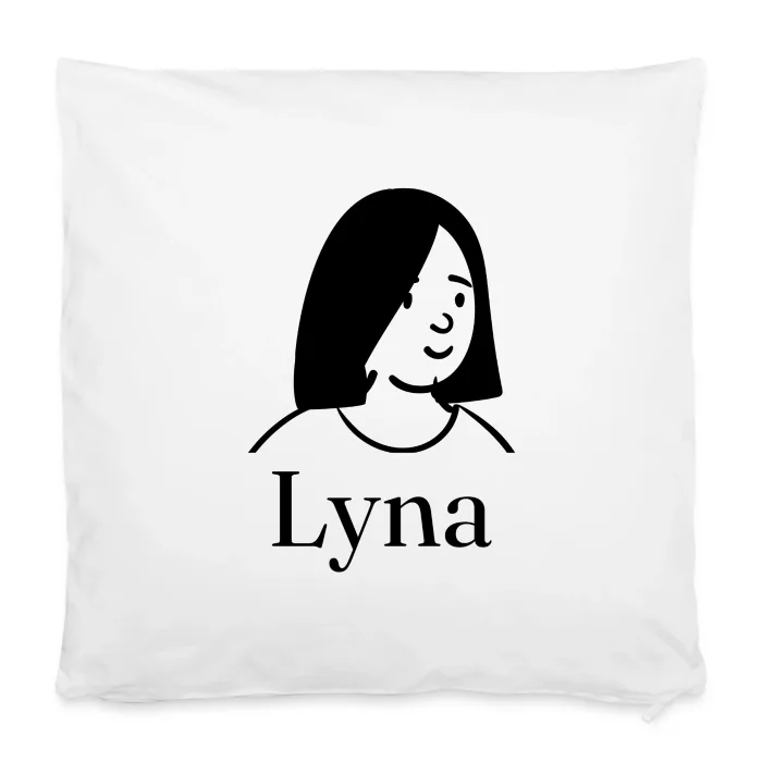 Housse de coussin personnalisée au prénom Lyna