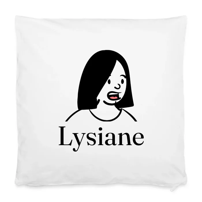 Housse de coussin personnalisée au prénom Lysiane