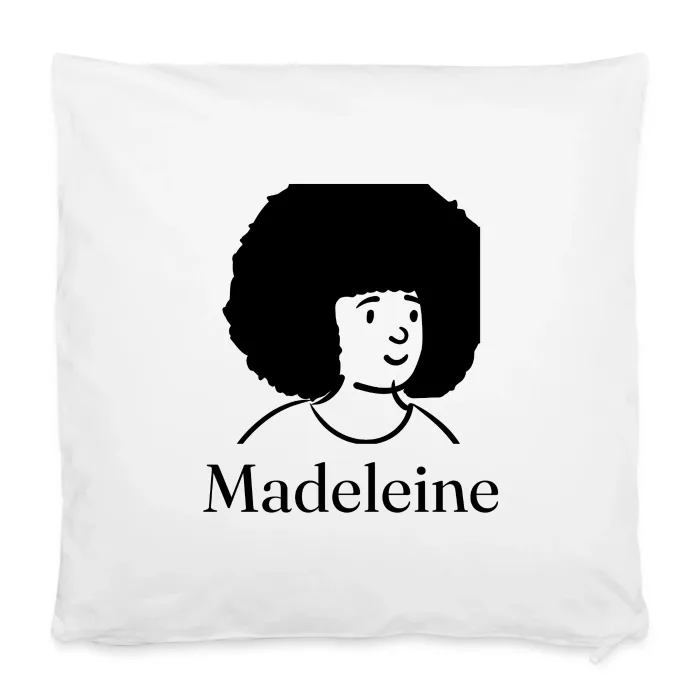 Housse de coussin personnalisée au prénom Madeleine