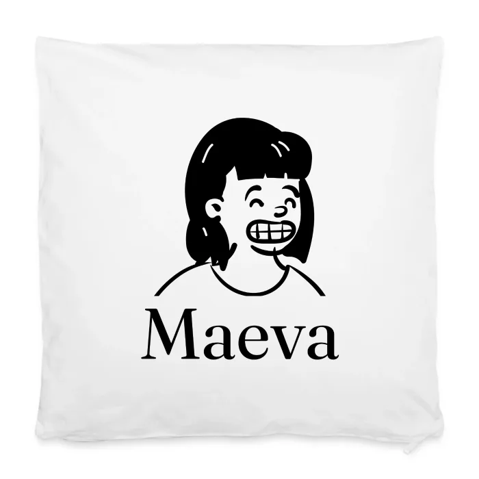 Housse de coussin personnalisée au prénom Maeva