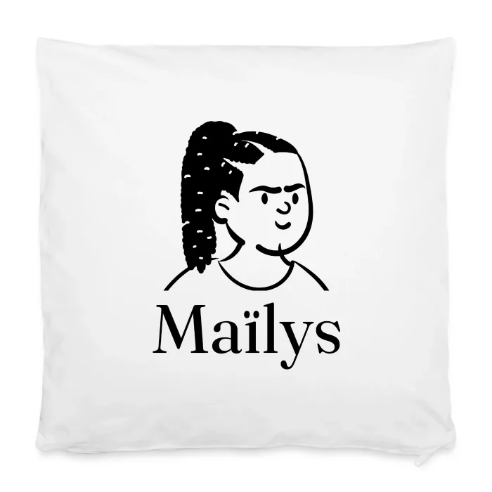 Housse de coussin personnalisée au prénom Maïlys
