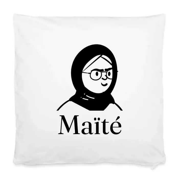 Housse de coussin personnalisée au prénom Maïté