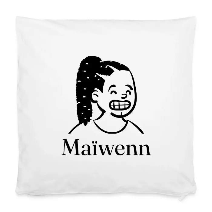 Housse de coussin personnalisée au prénom Maïwenn