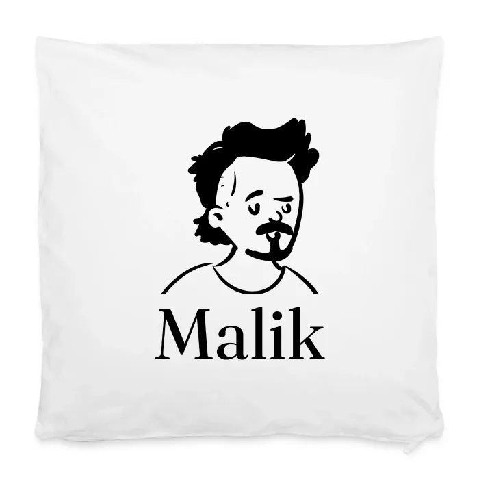 Housse de coussin personnalisée au prénom Malik