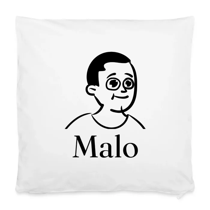 Housse de coussin personnalisée au prénom Malo