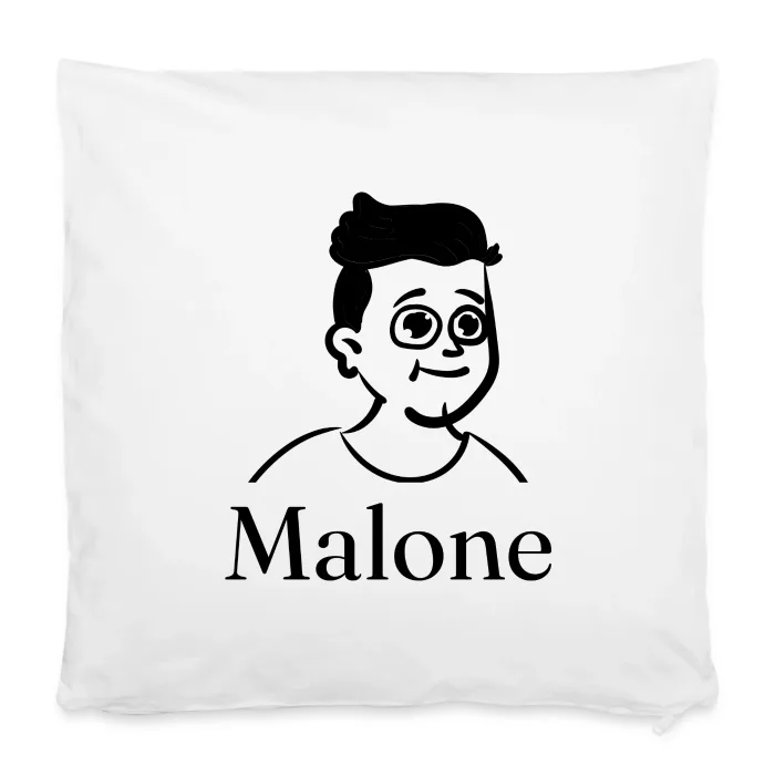 Housse de coussin personnalisée au prénom Malone