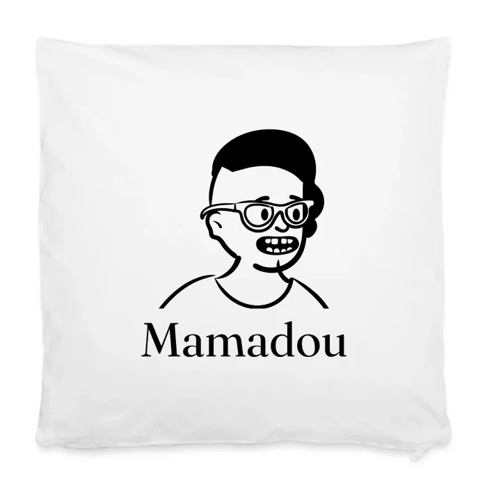 Housse de coussin personnalisée au prénom Mamadou