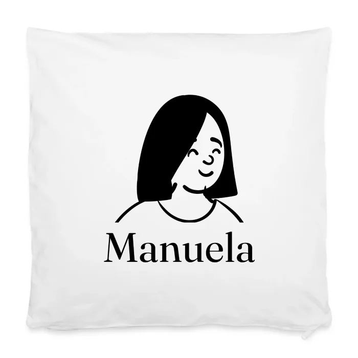 Housse de coussin personnalisée au prénom Manuela
