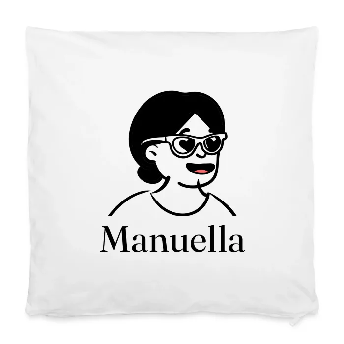 Housse de coussin personnalisée au prénom Manuella