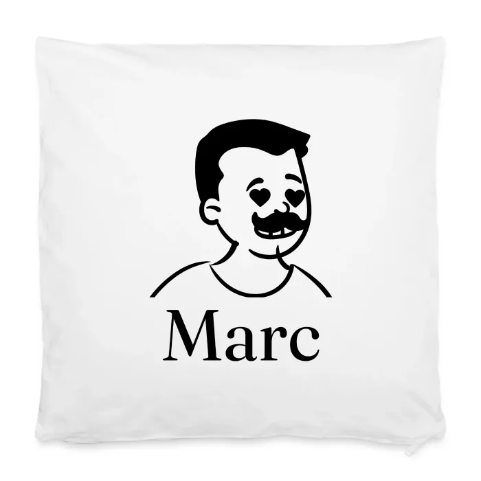 Housse de coussin personnalisée au prénom Marc