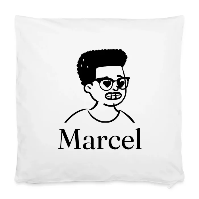 Housse de coussin personnalisée au prénom Marcel
