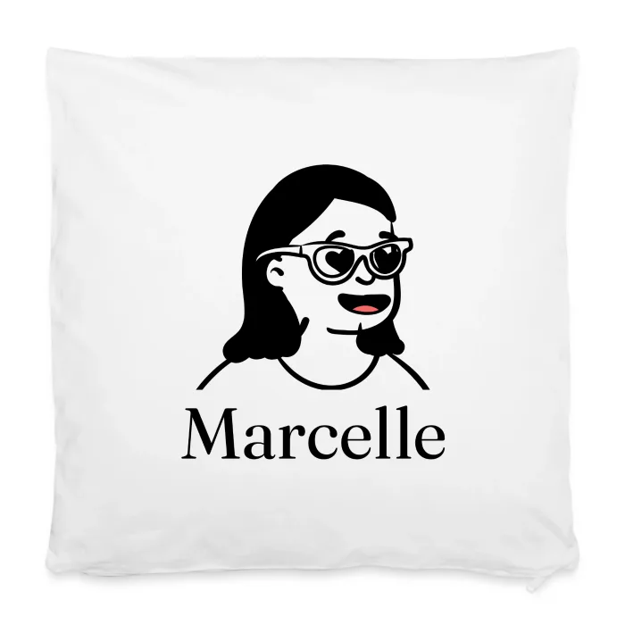 Housse de coussin personnalisée au prénom Marcelle