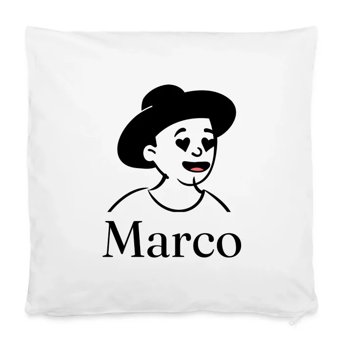 Housse de coussin personnalisée au prénom Marco