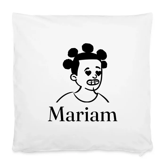 Housse de coussin personnalisée au prénom Mariam