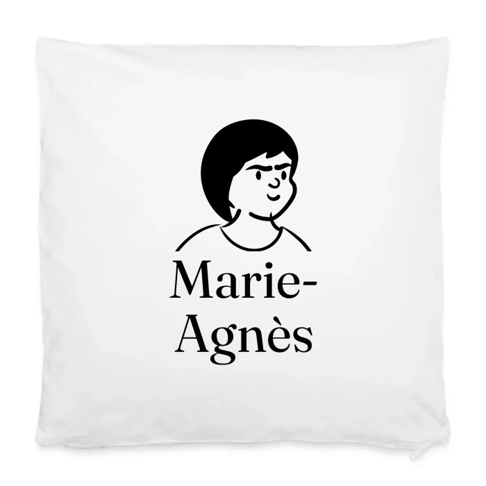 Housse de coussin personnalisée au prénom Marie-Agnès