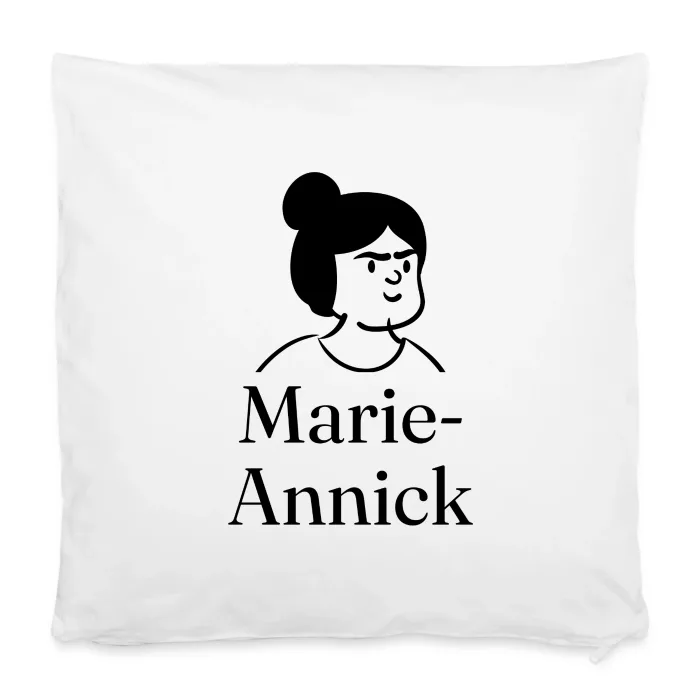 Housse de coussin personnalisée au prénom Marie-Annick