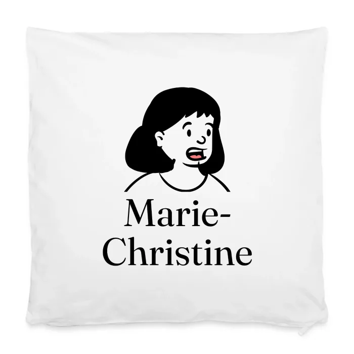 Housse de coussin personnalisée au prénom Marie-Christine