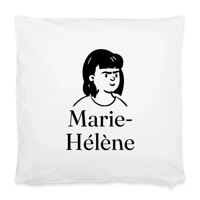 Housse de coussin personnalisée au prénom Marie-Hélène