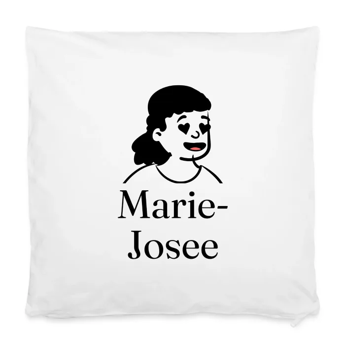 Housse de coussin personnalisée au prénom Marie-Josee
