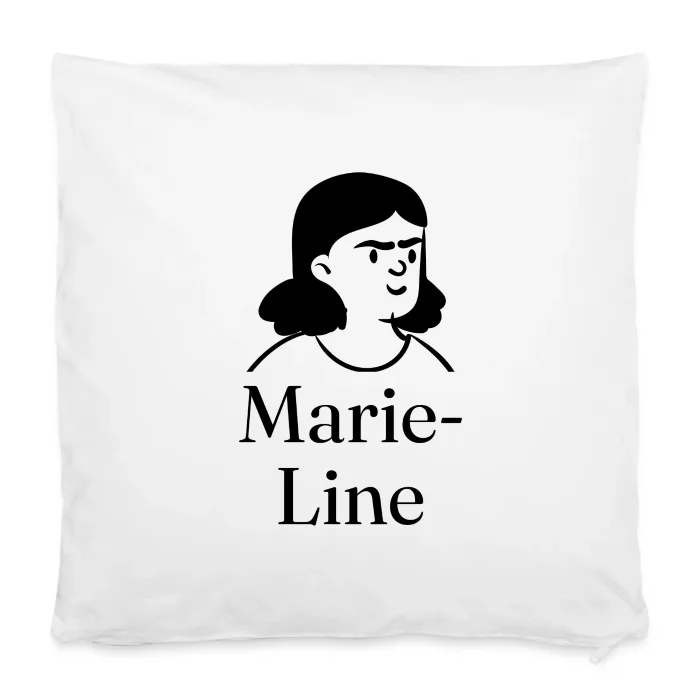 Housse de coussin personnalisée au prénom Marie-Line
