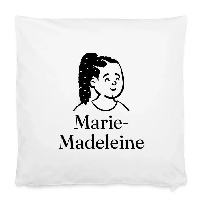 Housse de coussin personnalisée au prénom Marie-Madeleine