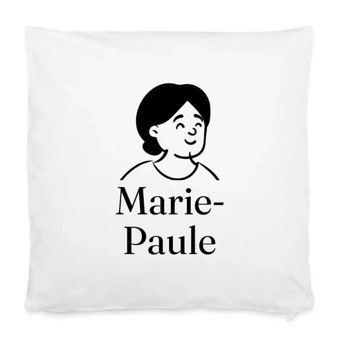 Housse de coussin personnalisée au prénom Marie-Paule