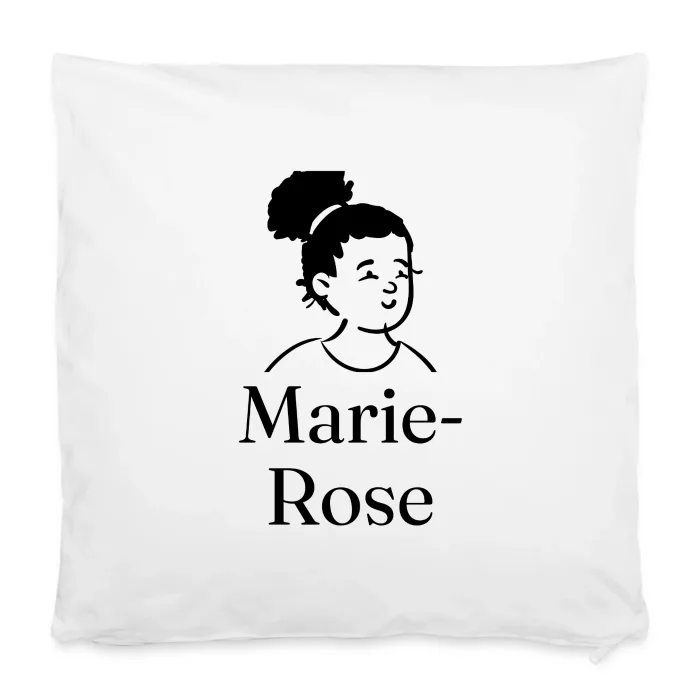 Housse de coussin personnalisée au prénom Marie-Rose