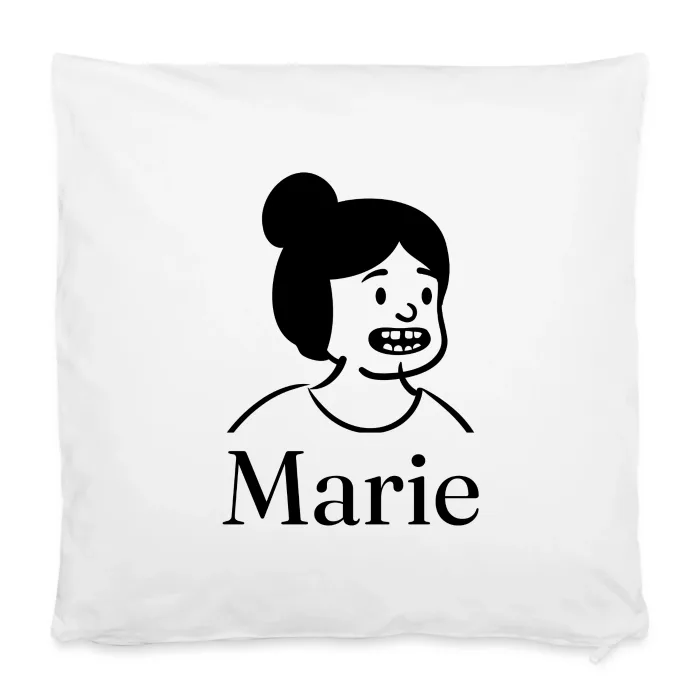 Housse de coussin personnalisée au prénom Marie