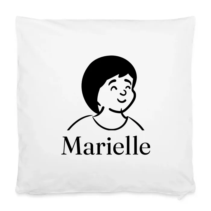 Housse de coussin personnalisée au prénom Marielle