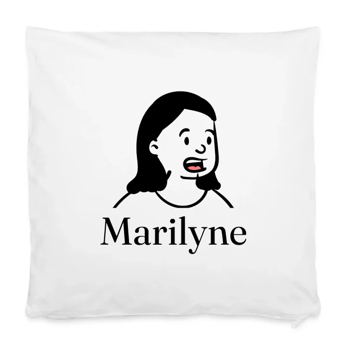 Housse de coussin personnalisée au prénom Marilyne