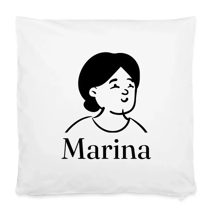 Housse de coussin personnalisée au prénom Marina