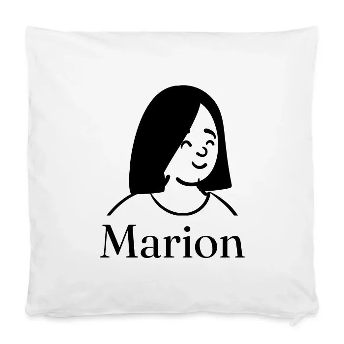 Housse de coussin personnalisée au prénom Marion